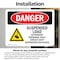 Signmission Suspended Load Authorized Personnel Only Danger Sign, Vinyl Decal, 10in W x 7in L, 2PK OS-2PACK-DS-D-710-L-1783 - alternate 2
